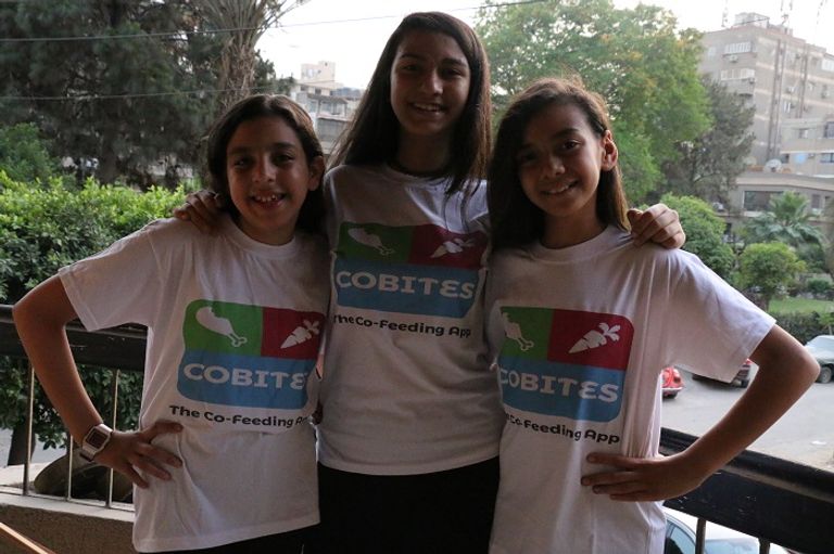 3 طفلات مصريات يبتكرن تطبيقًا لـ"سد جوع الفقراء"