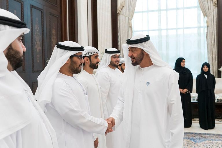 محمد بن زايد يستقبل وفدي جهاز أبوظبي للاستثمار وديوان المحاسبة