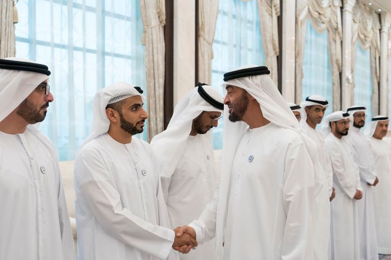 محمد بن زايد يستقبل وفدي جهاز أبوظبي للاستثمار وديوان المحاسبة