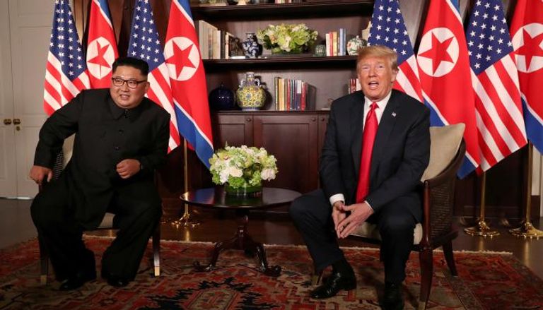 الرئيس الأمريكي دونالد ترامب وزعيم كوريا الشمالية كيم جونج أون