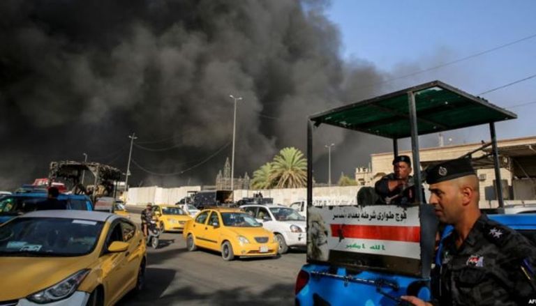 حريق مخزن لصناديق الاقتراع ببغداد _ أرشيفية