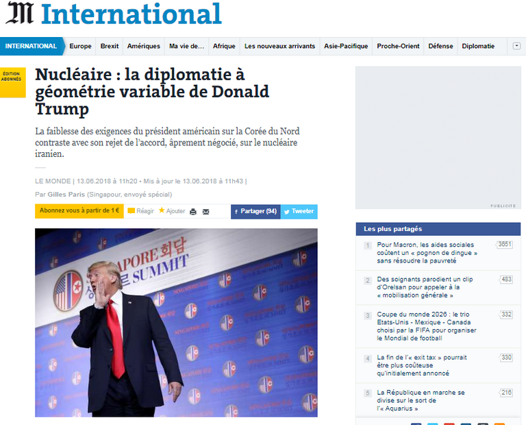 الموقف الأمريكي من كوريا الشمالية وإيران