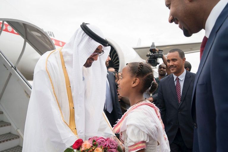محمد بن زايد آل نهــيان ورئيس الوزراء الإثيوبي آبي أحمد