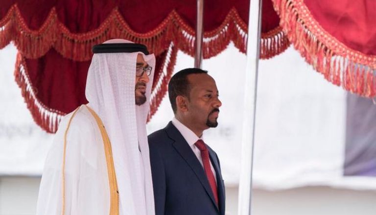 الشيخ محمد بن زايد آل نهيان ورئيس الوزراء الإثيوبي آبي احمد