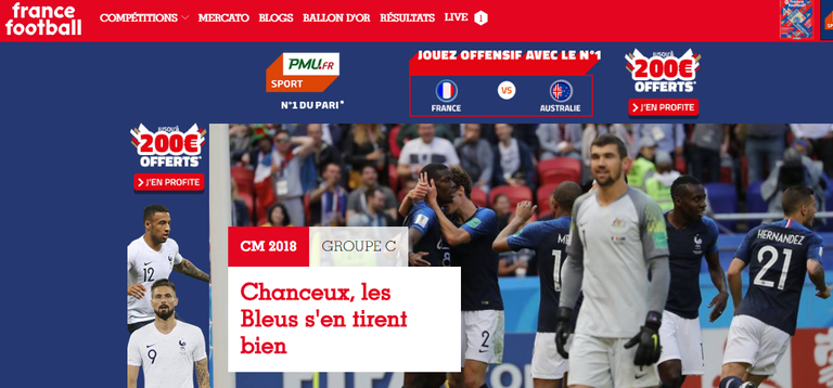 مواجهة فرنسا وأستراليا 