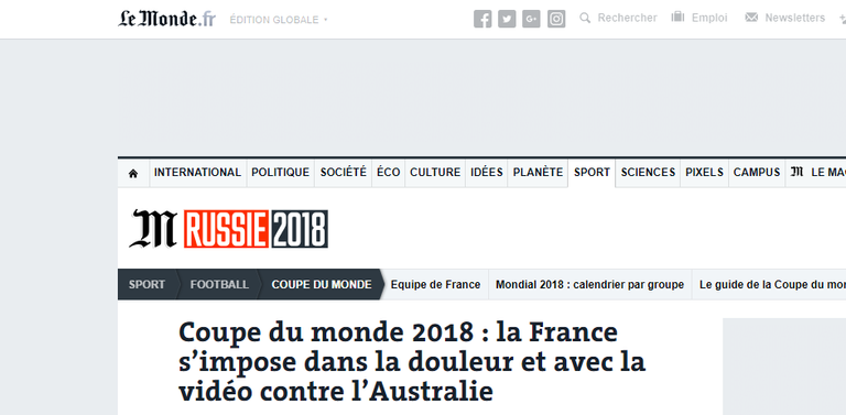 مواجهة فرنسا وأستراليا 