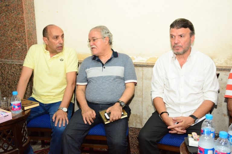 ماجد المصري وسليمان عيد ومحمد عبدالحافظ في عزاء ماهر عصام