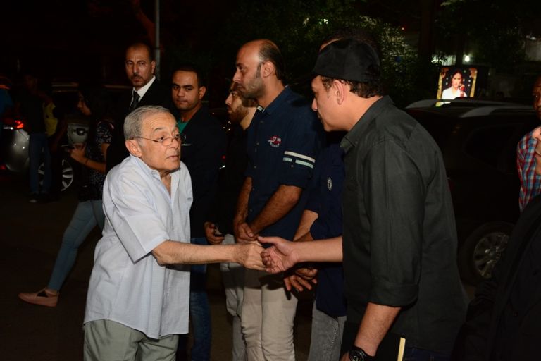 ماجد المصري وسليمان عيد ومحمد عبدالحافظ في عزاء ماهر عصام