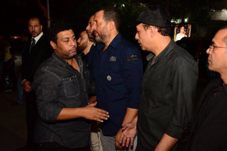 ماجد المصري وسليمان عيد ومحمد عبدالحافظ في عزاء ماهر عصام