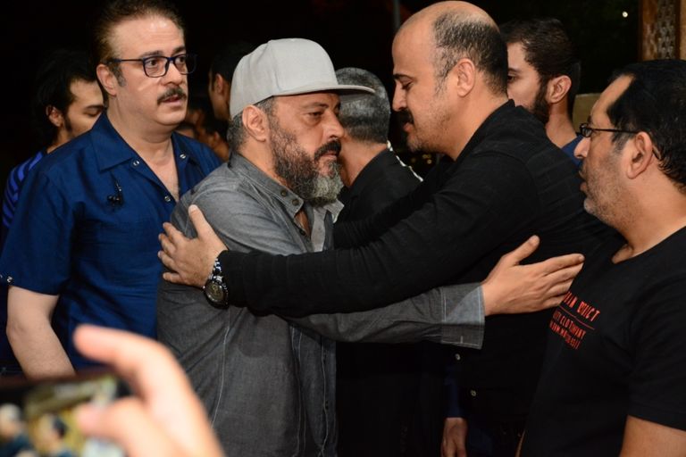 ماجد المصري وسليمان عيد ومحمد عبدالحافظ في عزاء ماهر عصام