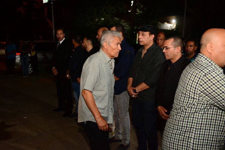 ماجد المصري وسليمان عيد ومحمد عبدالحافظ في عزاء ماهر عصام