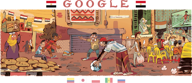 جوجل يحتفل بفعاليات كأس العالم