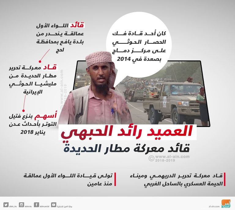 قائد معركة مطار الحديدة العميد رائد الحبهي