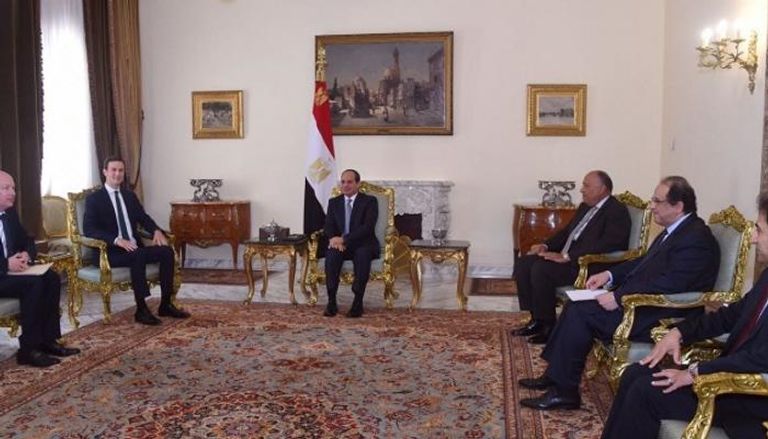 الرئيس المصري السيسي خلال اللقاء مع كوشنر
