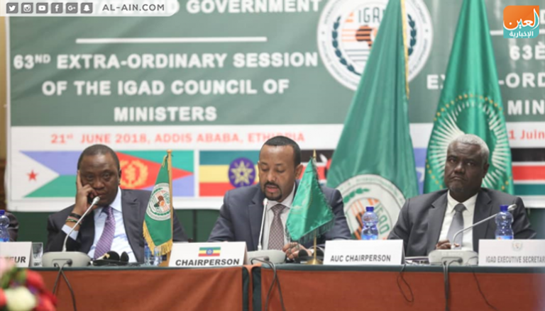 رئيس الوزراء الإثيوبي آبي أحمد خلال قمة إيجاد