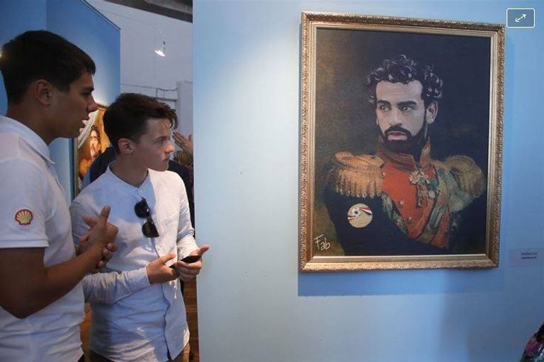 محمد صلاح بالزي العسكري في متحف روسي محمد صلاح بالزي العسكري في متحف روسي