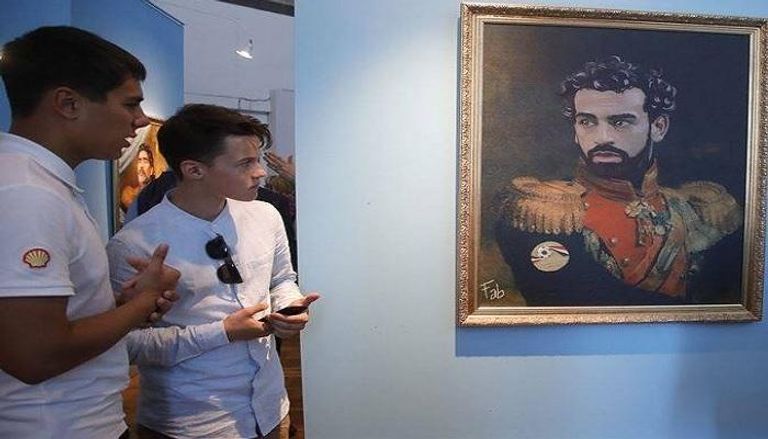 محمد صلاح بالزي العسكري في متحف روسي
