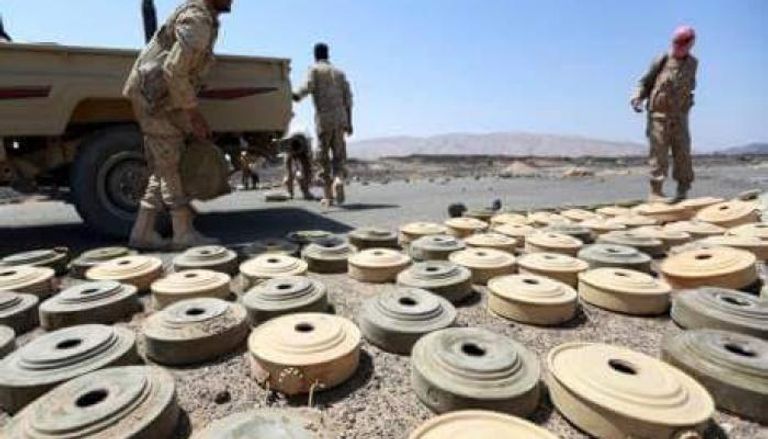 القوات اليمنية تنزع ألغام الحوثي - أرشيفية
