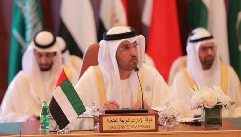 الدكتور سلطان بن أحمد الجابر، في اجتماع وزراء إعلام دول التحالف