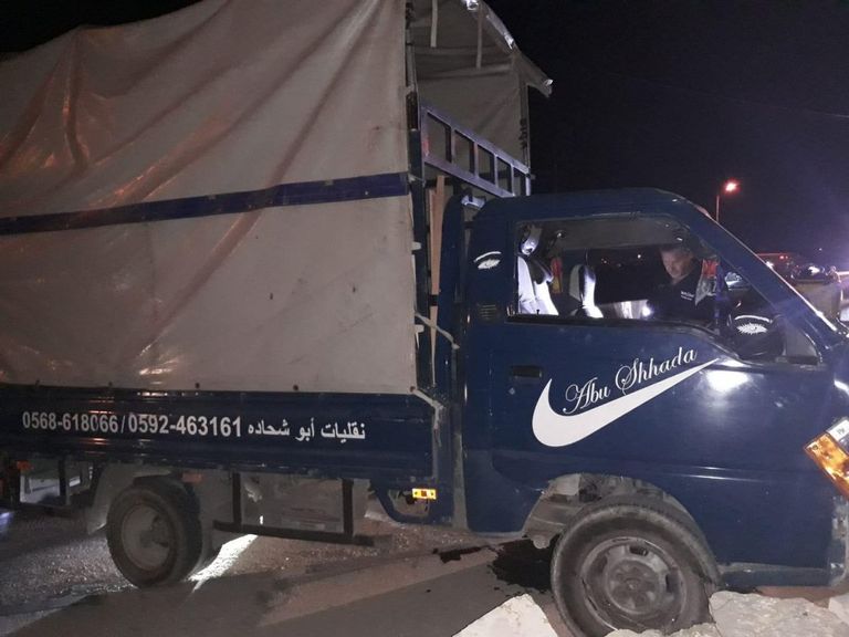 جانب من حادث الدهس في الضفة الغربية