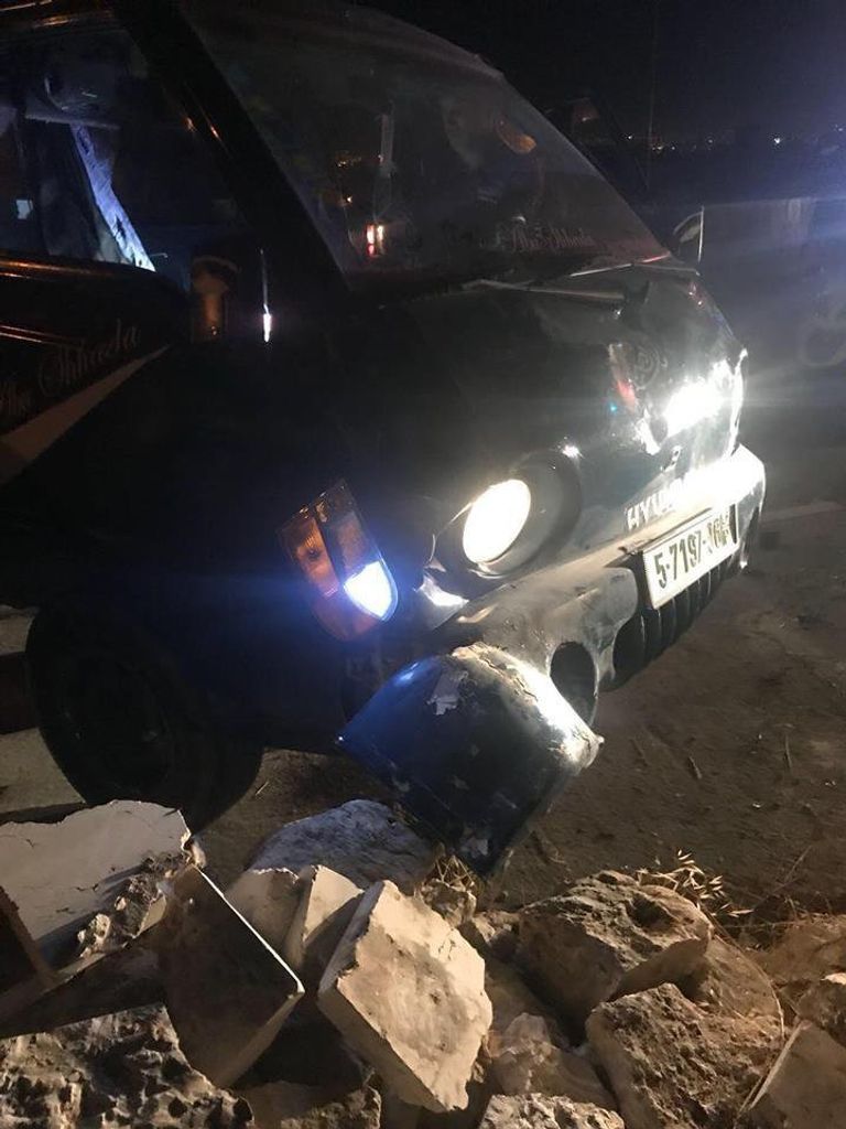 جانب من حادث الدهس في الضفة الغربية