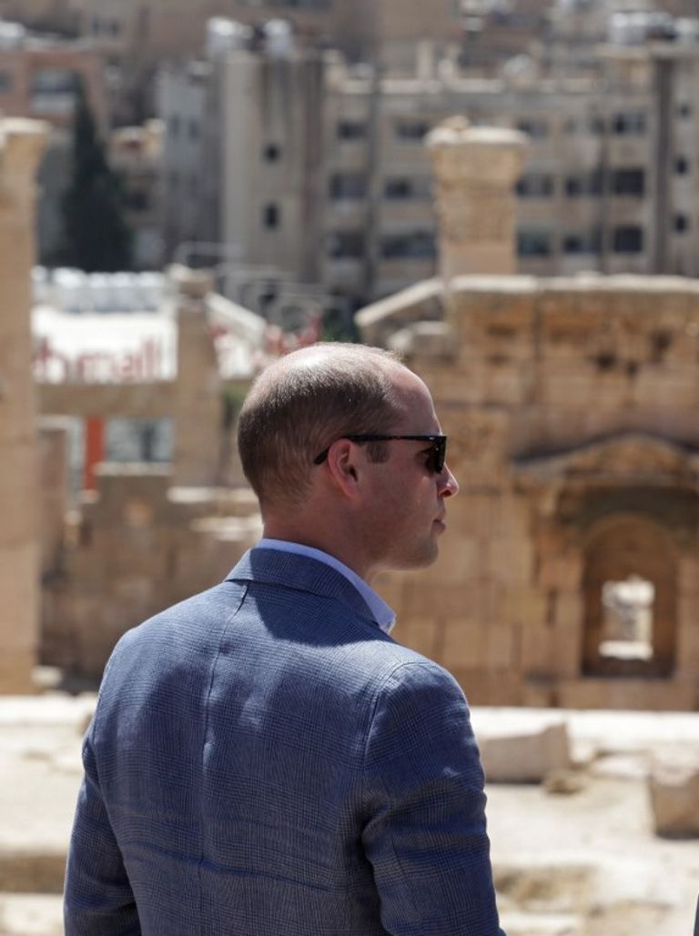 الأمير ويليام في مدينة جرش الأردنية