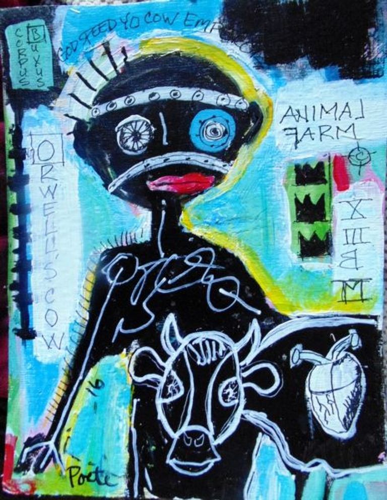 جرافيتي شهير في المدينة البريطانية التي عاش بها أورويل