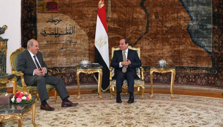 الرئيس المصري يستقبل أياد علاوي نائب الرئيس العراقي