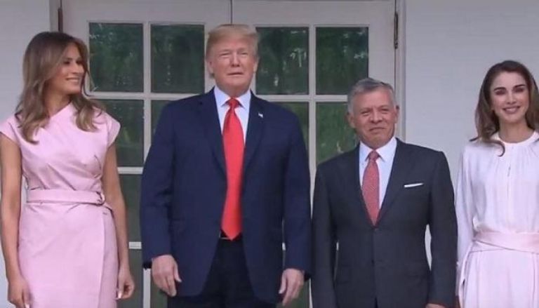 الرئيس ترامب وزوجته والعاهل الأردني وزوجته