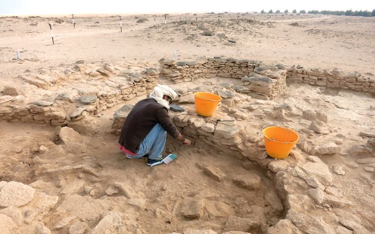 جانب من أعمال البحث والتنقيب في جزيرة مروح - أرشيفية