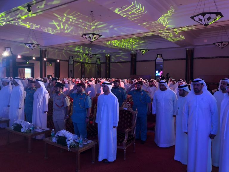 الفريق ضاحي خلفان تميم يلقي كلمته خلال الاحتفالية