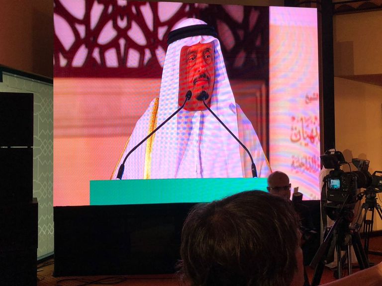 الفريق ضاحي خلفان تميم يلقي كلمته خلال الاحتفالية