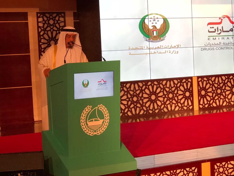 الفريق ضاحي خلفان تميم يلقي كلمته خلال الاحتفالية