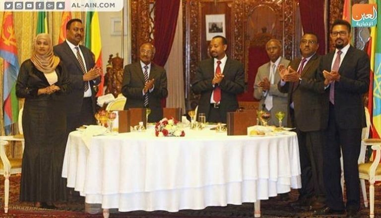 رئيس الوزراء الإثيوبي والوفد الإريتري