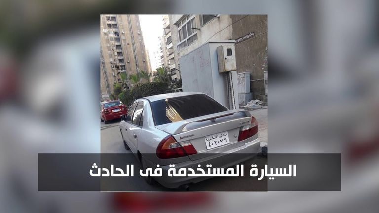 جانب من حادث استهداف موكب مدير أمن الإسكندرية السابق 