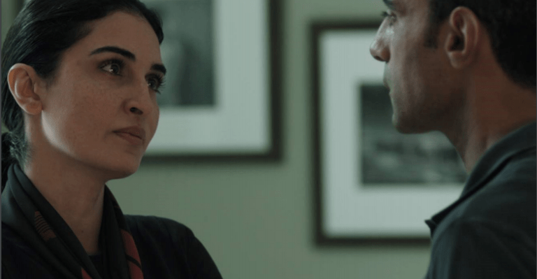 فاطمة الناصر في دور زوجة متسلطة في فيلم "مصطفى زاد" الممثل التونسي عبدالمنعم شويات في فيلم "مصطفى زاد"