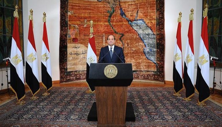 الرئيس المصري عبدالفتاح السيسي يلقي كلمة بمناسبة ثورة 30 يونيو