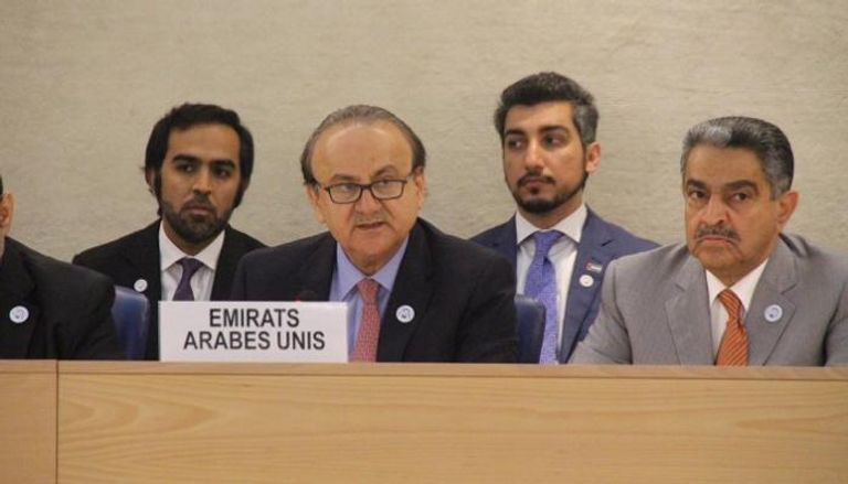 أحمد عبدالرحمن الجرمن يلقي كلمة الإمارات أمام مجلس حقوق الإنسان بجنيف