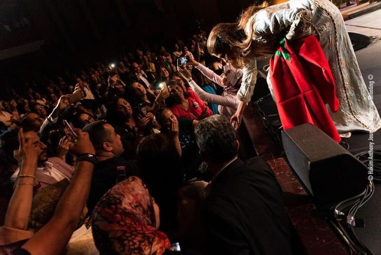 المطربة اللبنانية نانسي عجرم في مهرجان موازين