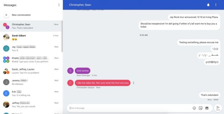 جوجل تطلق تطبيق Messages for web
