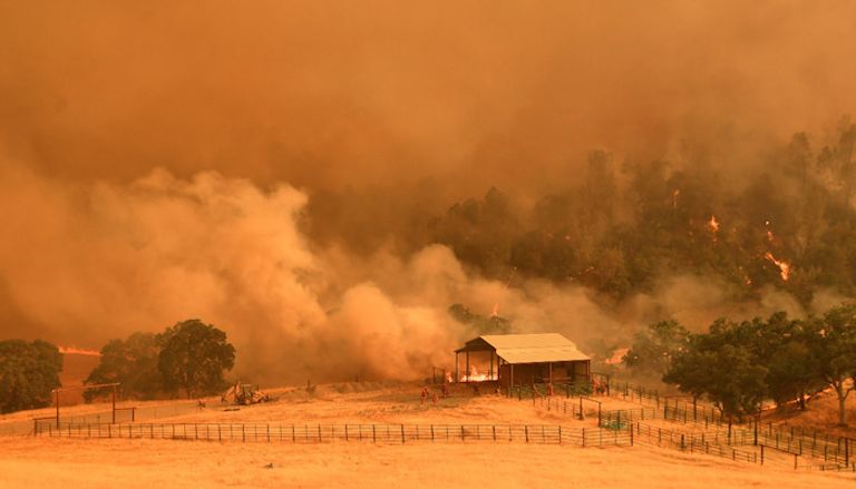 حرائق الغابات شمال كاليفورنيا