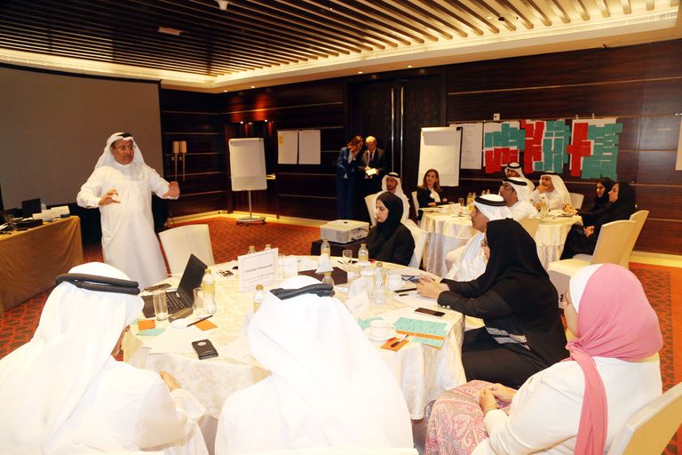 جانب من جلسة "الثقافة المؤسسية المستقبلية" لهيئة الصحة بدبي