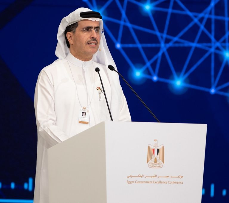 الرئيس التنفيذي لهيئة كهرباء ومياه دبي يلقي كلمته في المؤتمر 