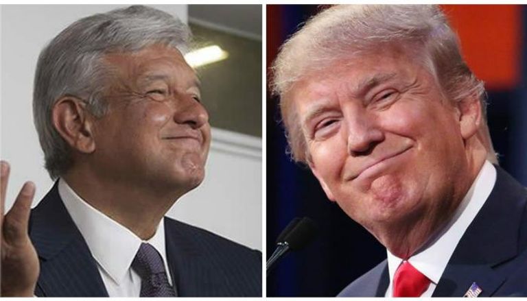 الرئيسان الأمريكي ترامب والمكسيكي أملو