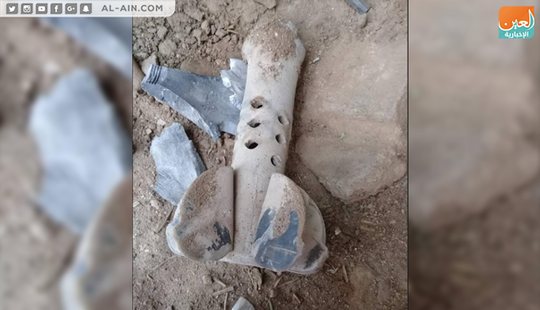 بقايا قذائف الموت التي تطلقها مليشيات الحوثي في اليمن بقايا قذائف الموت التي تطلقها مليشيات الحوثي في اليمن