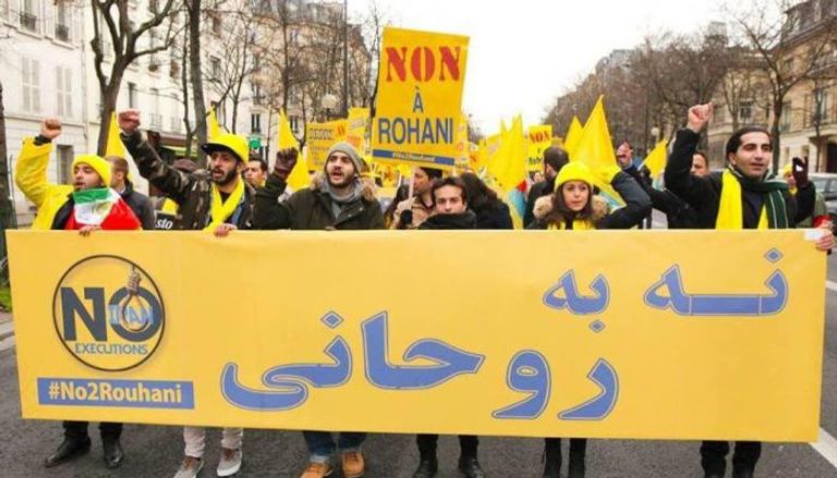 احتجاجات ضد روحاني في النمسا