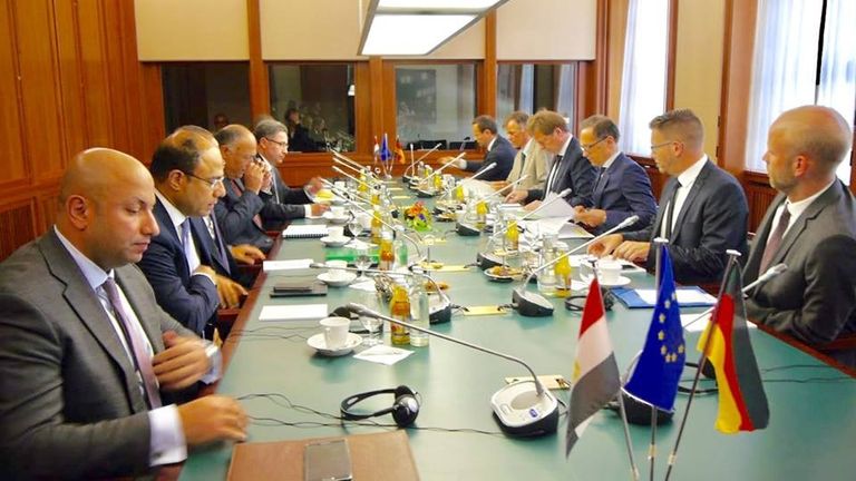 سامح شكري وزير الخارجية المصري ونظيره الألماني هايكو ماس  