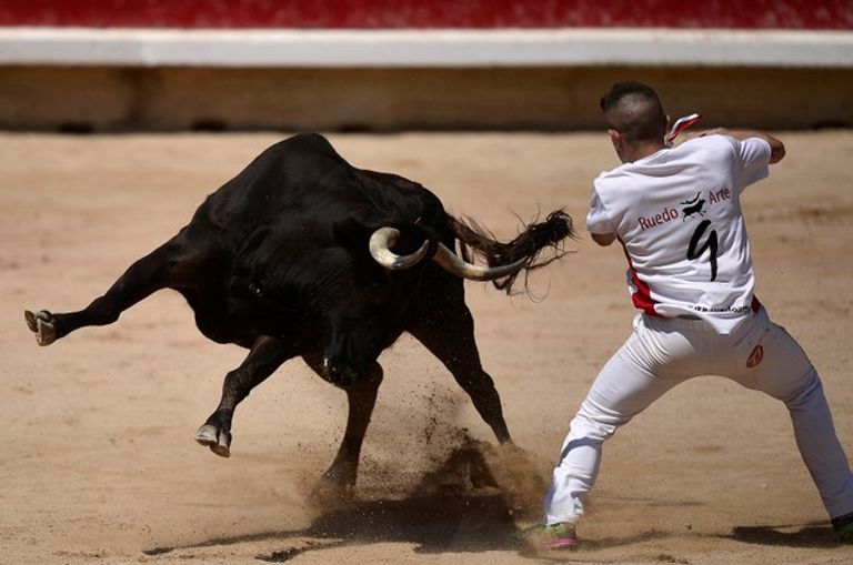 5 مصابين بأول أيام الركض مع الثيران في بامبلونا