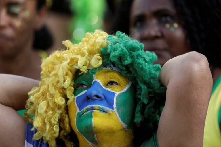 نيمار يبكي بعد الهزيمة أمام بلجيكا