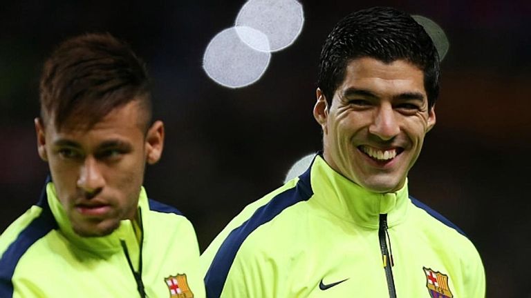 سواريز ونيمار نيمار وكافاني